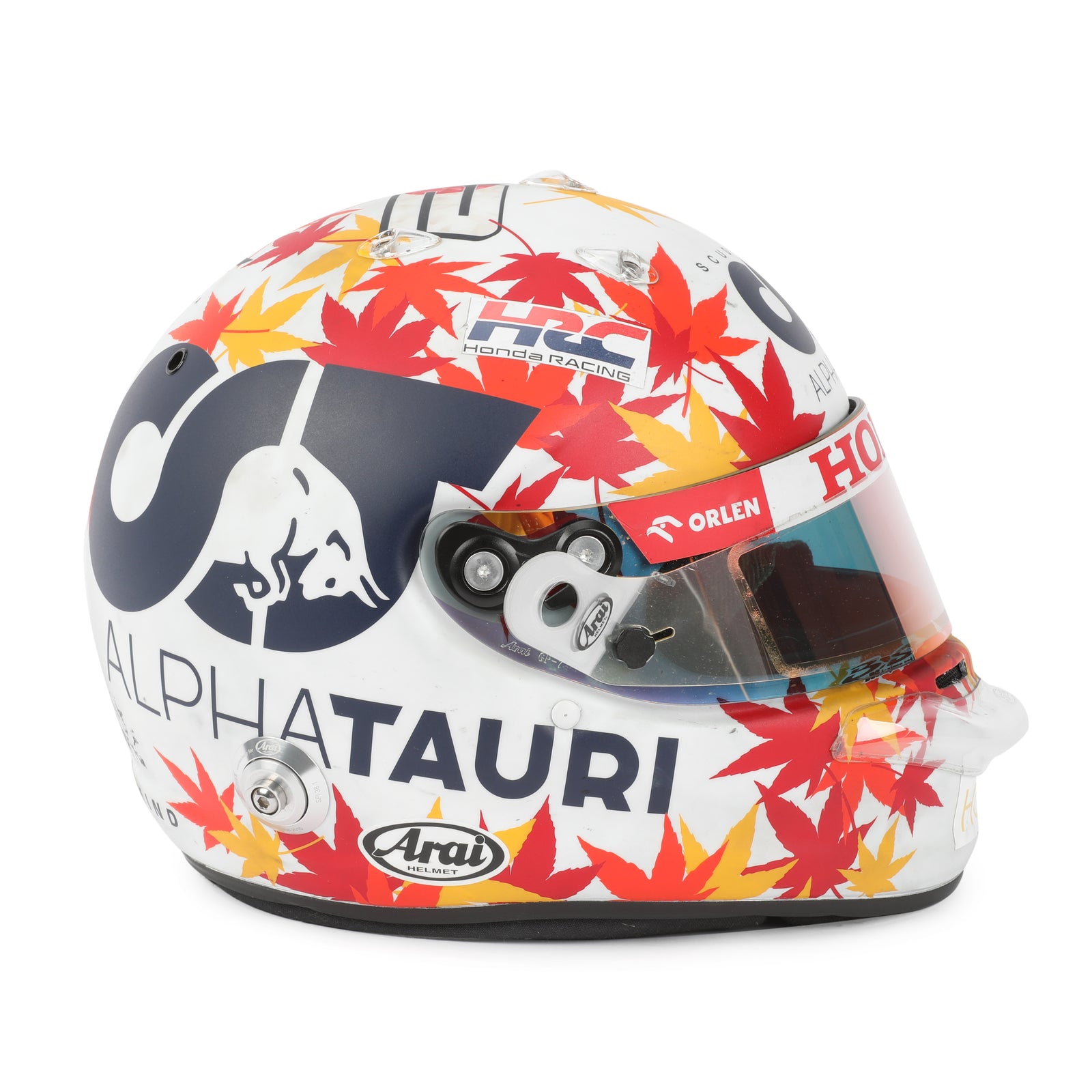The Silverstone Auction LOT 003 - Yuki Tsunoda 2023 AlphaTauri Race Worn Helmet - Bahrain GP