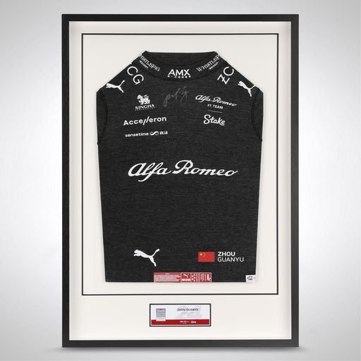 Zhou Guanyu 2023 Season Signed Alfa Romeo F1 Team Stake Race Spec Nomex Top