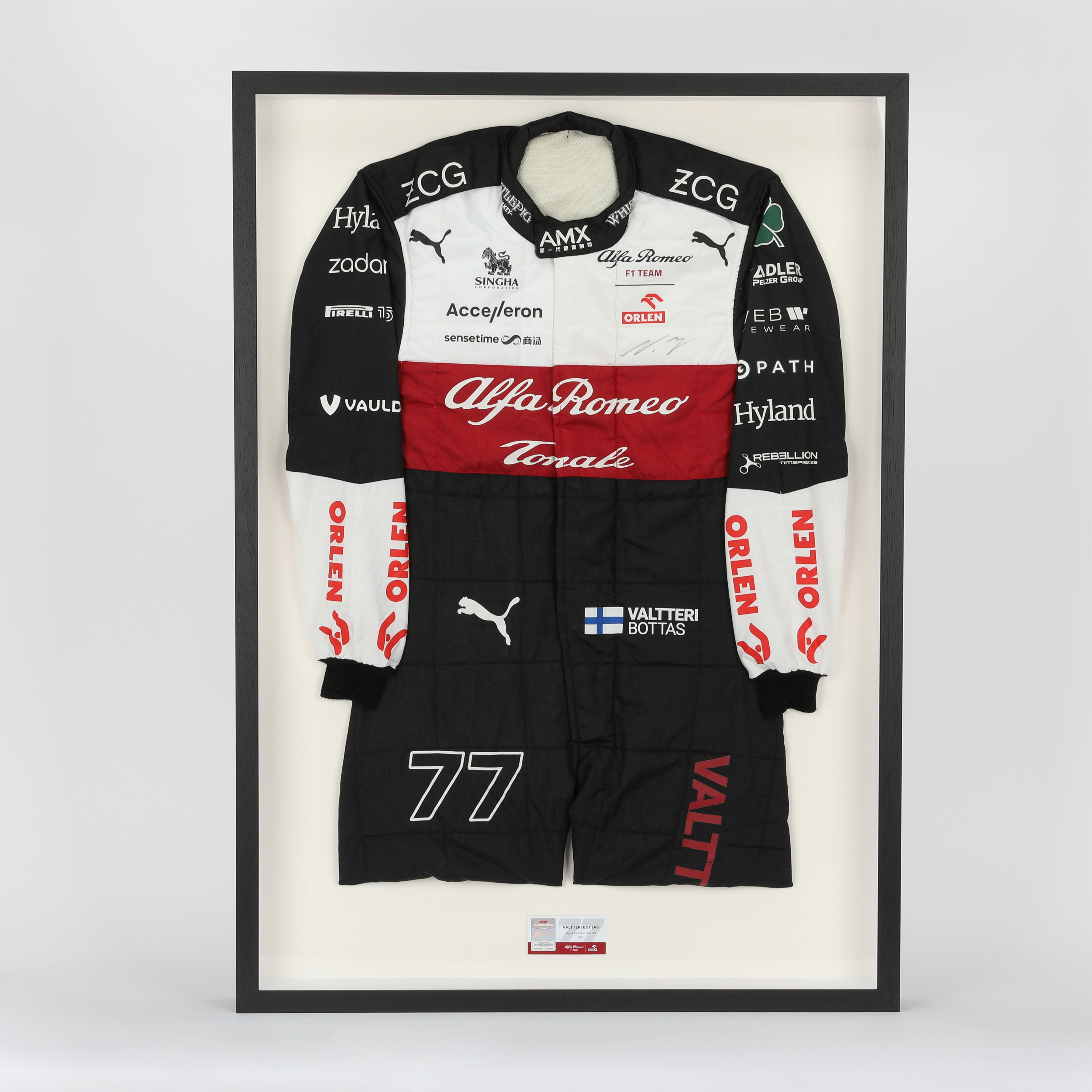 Valtteri Bottas 2022 Signed Race Spec Alfa Romeo F1 Team ORLEN Race Suit