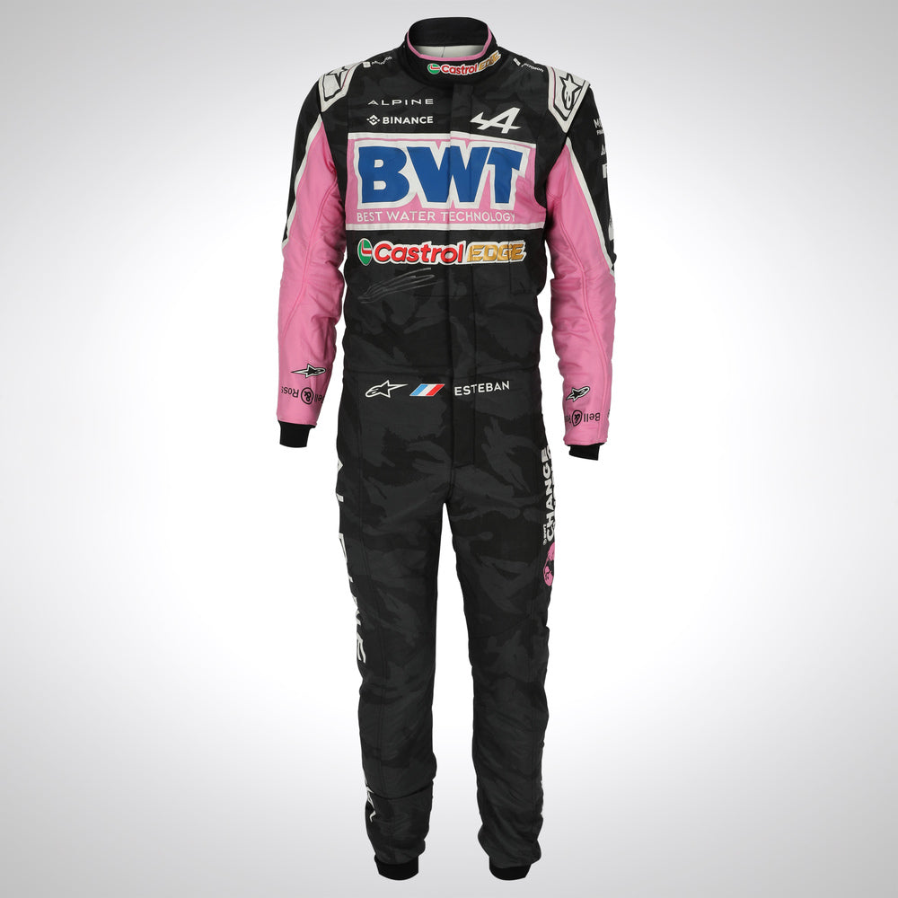 Esteban Ocon Signed 2023 Race Used BWT Alpine F1 Team Race Suit - Las Vegas Special Edition