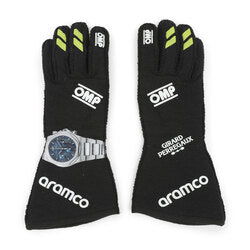 September Auction LOT 007 - 2024 Season Aston Martin Aramco Formula One Team Grand Prix Un-Signed Used Gloves - Black