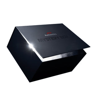 F1 Mystery Box packed with authentic Formula 1 memorabilia and exclusive motorsport collectibles for passionate fans