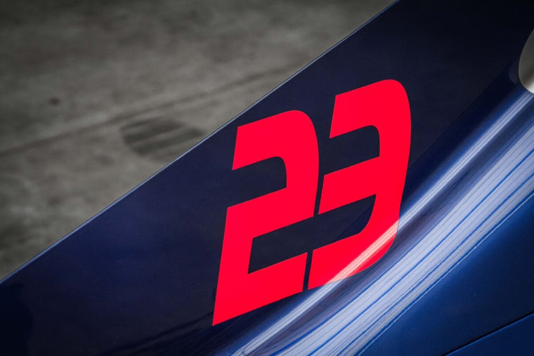 Authentic Toro Rosso STR14-04 rolling chassis from the 2019 Formula 1 season with P2 finishing, collector piece