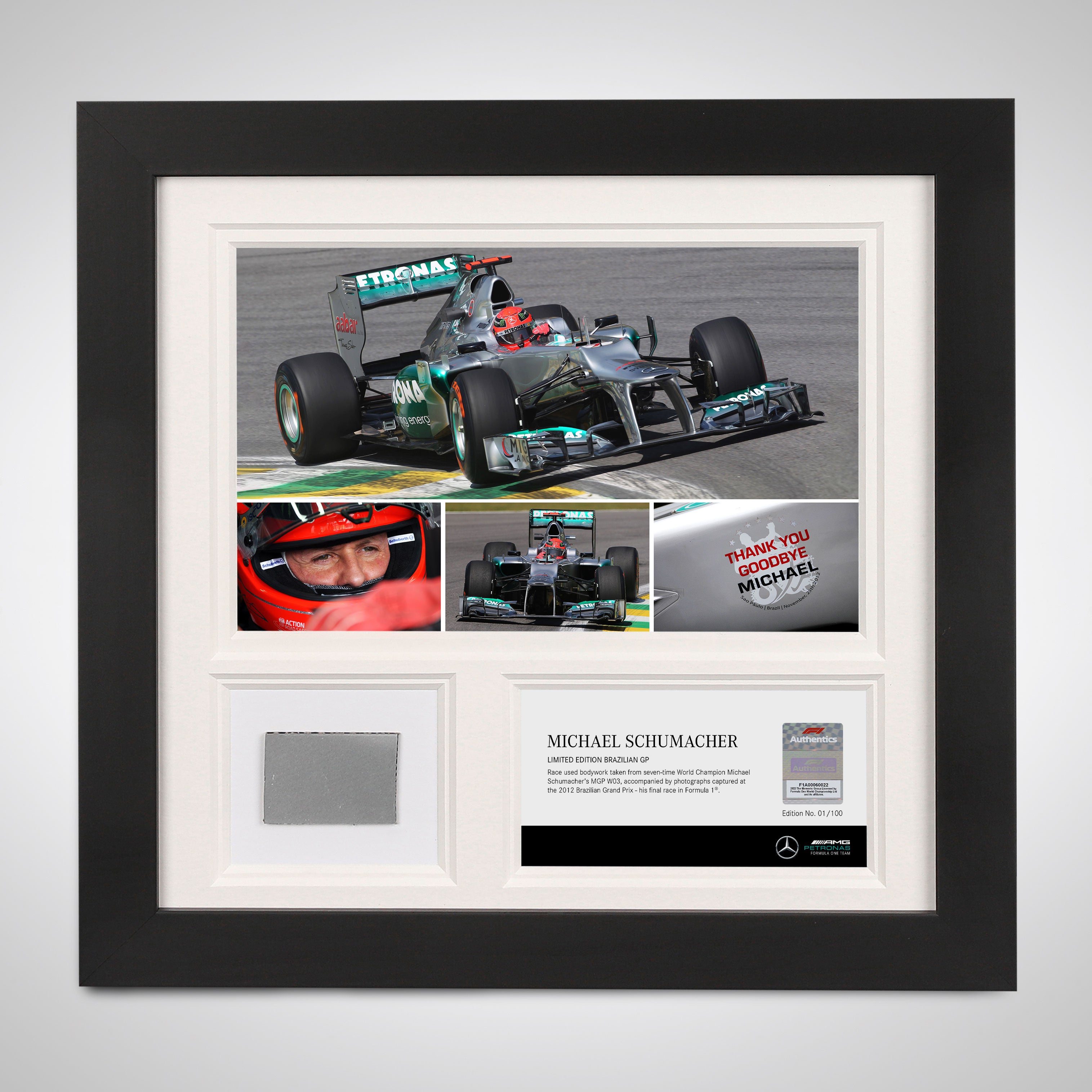 Limited Edition Michael Schumacher 2012 Bodywork & Photo Collage – Brazilian GP
