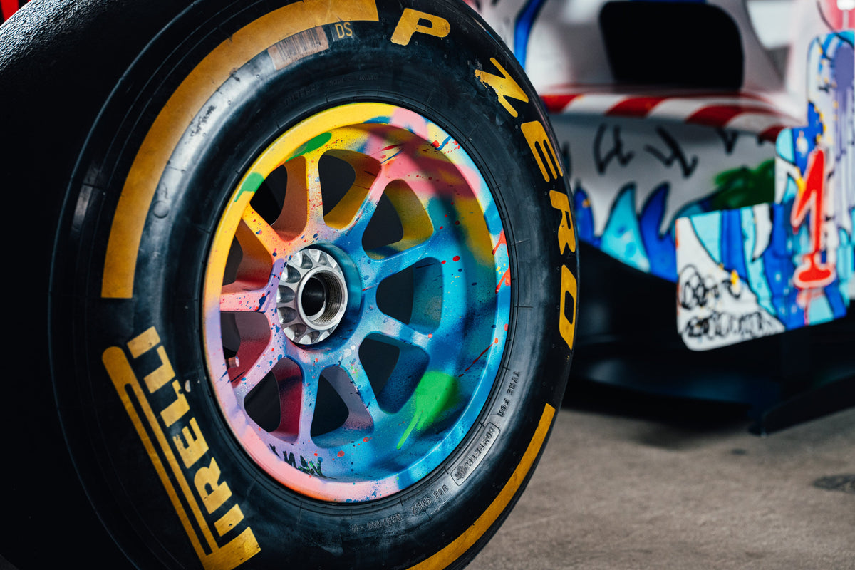 Ayrton Senna Formula 1-inspired art show car, premium full-size display vehicle celebrating a legendary racing icon through unique artwork