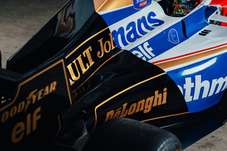 Full-size Ayrton Senna artistic show car, Formula 1-inspired display vehicle celebrating one of motorsport's greatest legends