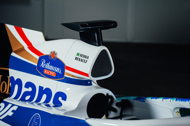Ayrton Senna tribute Formula 1-inspired art show car, full-size premium collector display vehicle with exclusive commemorative artwork