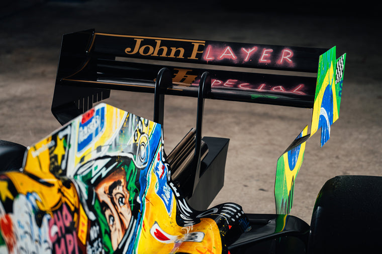 Ayrton Senna artistic tribute show car, premium Formula 1-inspired display vehicle for collectors, exhibitions and showroom presentation