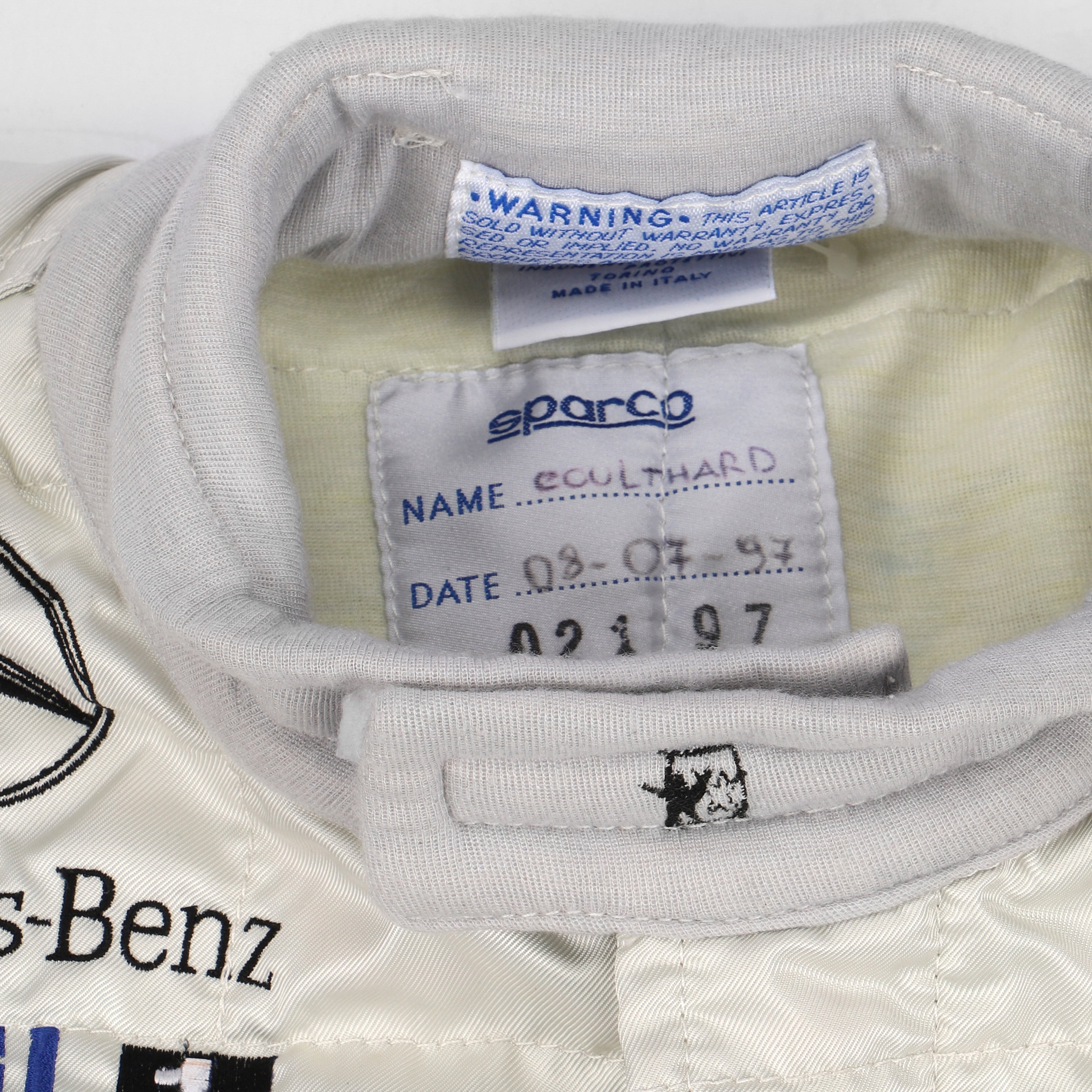 David Coulthard 1997 Replica McLaren F1 Team Race Suit with Mirror Branding