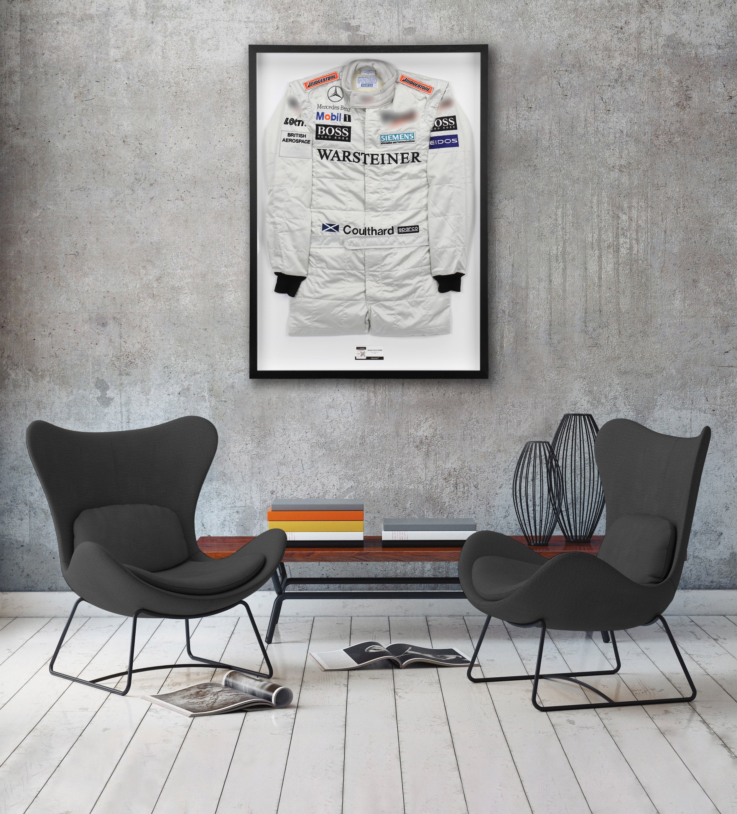 David Coulthard 1998 Replica McLaren F1 Team Race Suit with Warsteiner and Siemens Branding