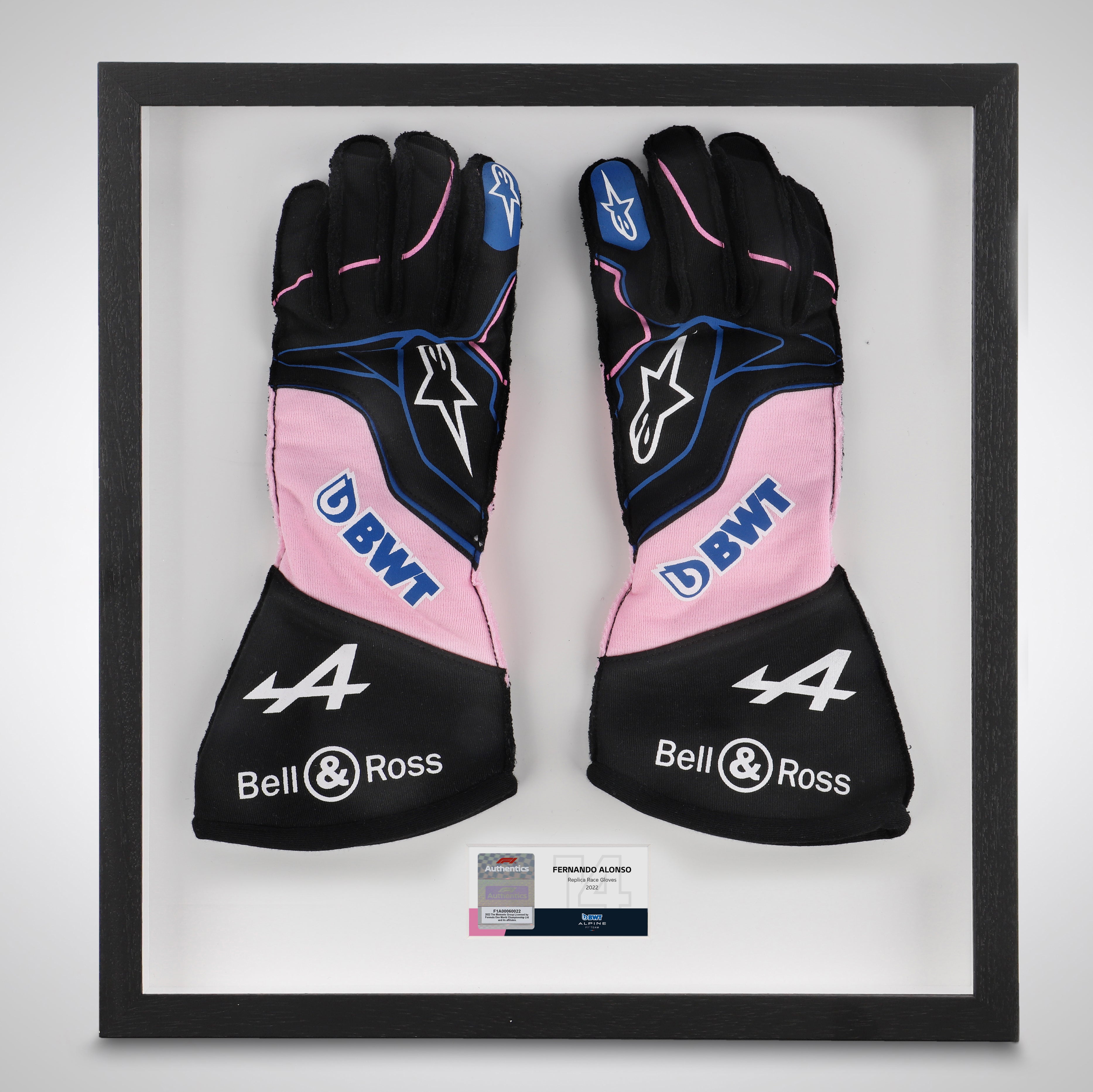Officially Licensed 2022 BWT Alpine F1 Team Gloves - Fernando Alonso Edition