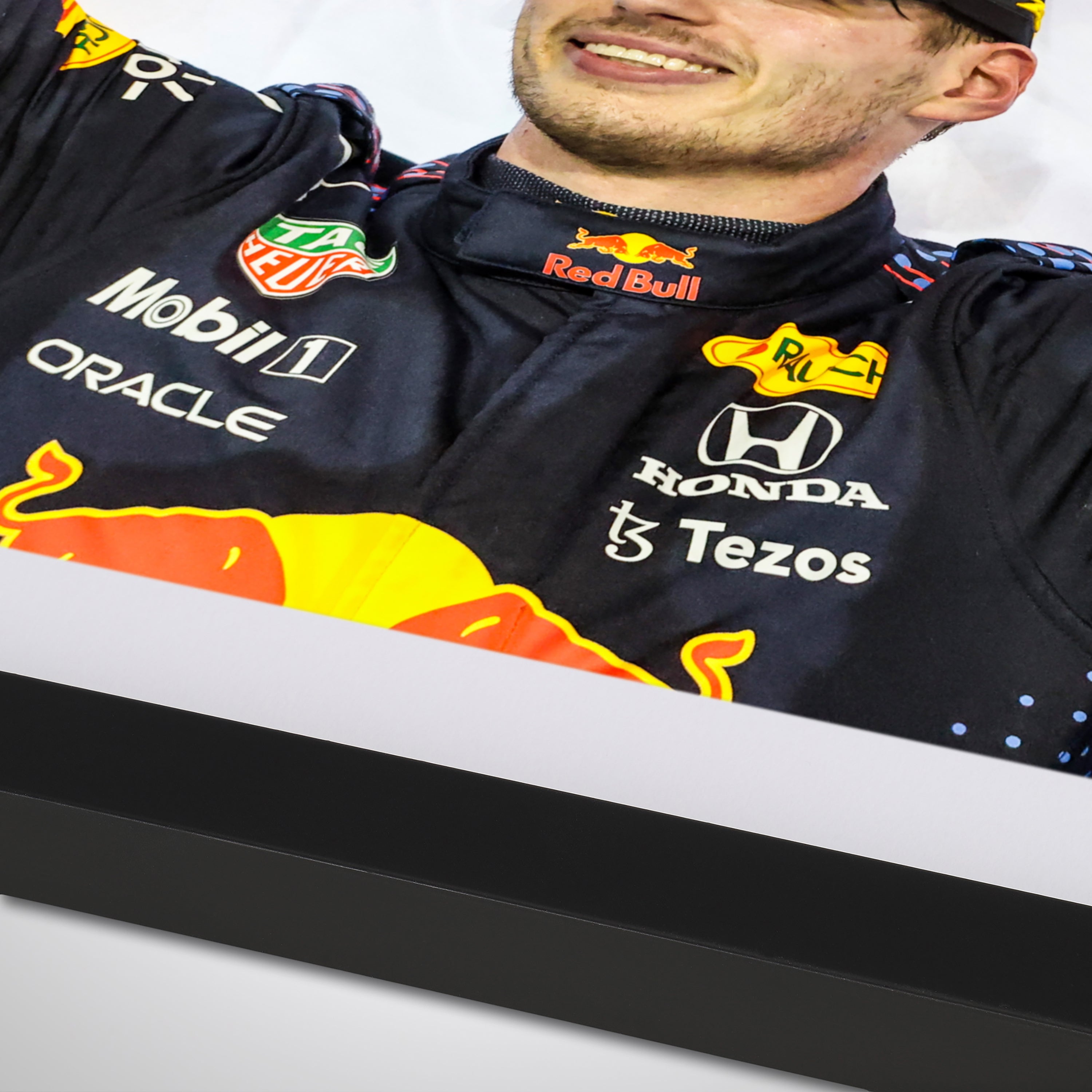 Max Verstappen 2021 'World Champion Podium Flag' Print – Abu Dhabi GP