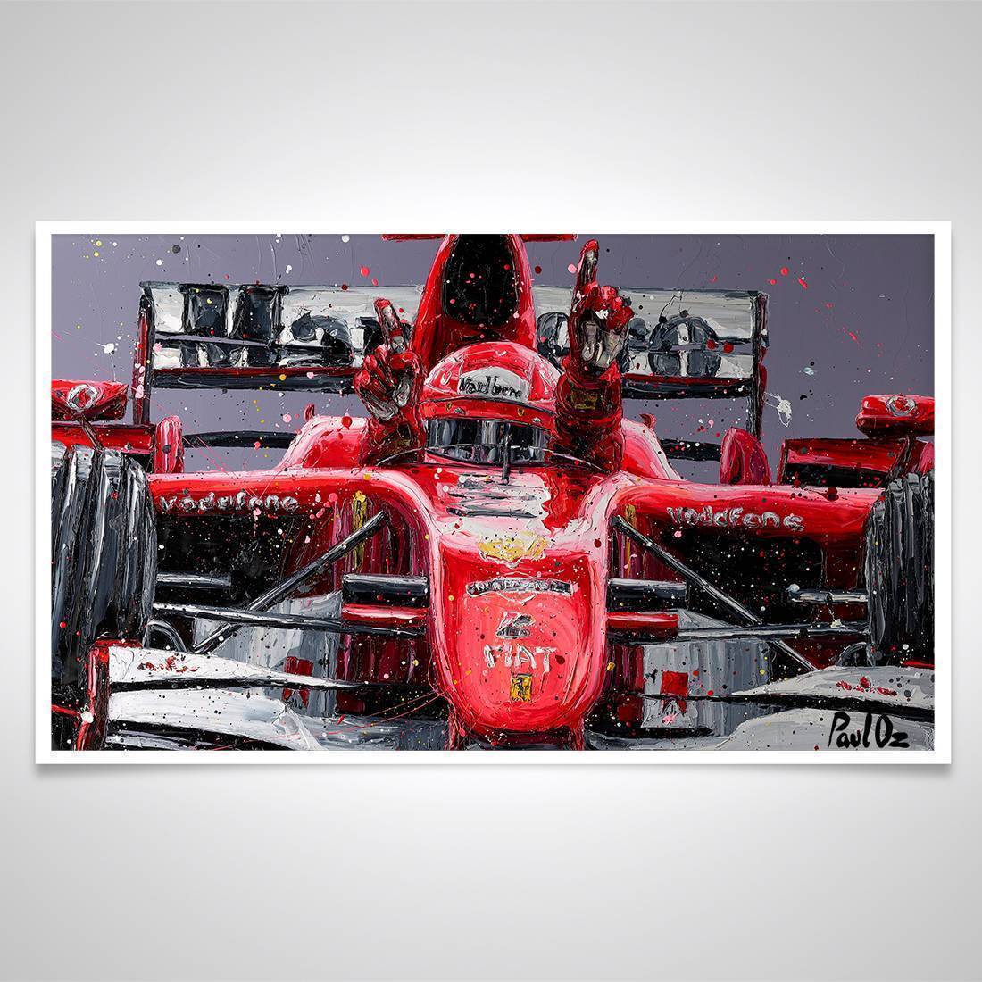 Michael Schumacher 'Ferrari' Print - Paul Oz