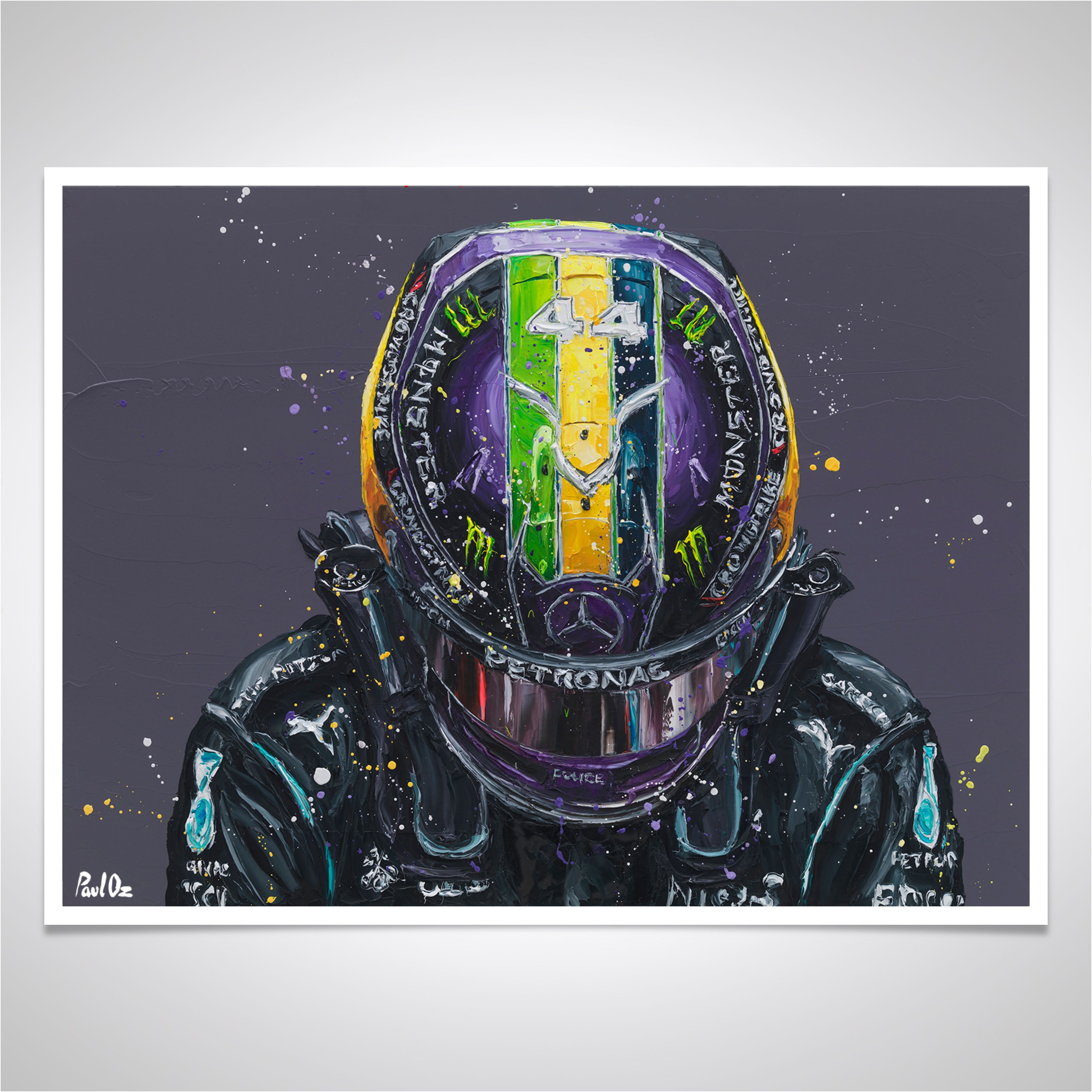 Lewis Hamilton 2021 Brazilian Grand Prix 'Helmet' Print - Paul Oz