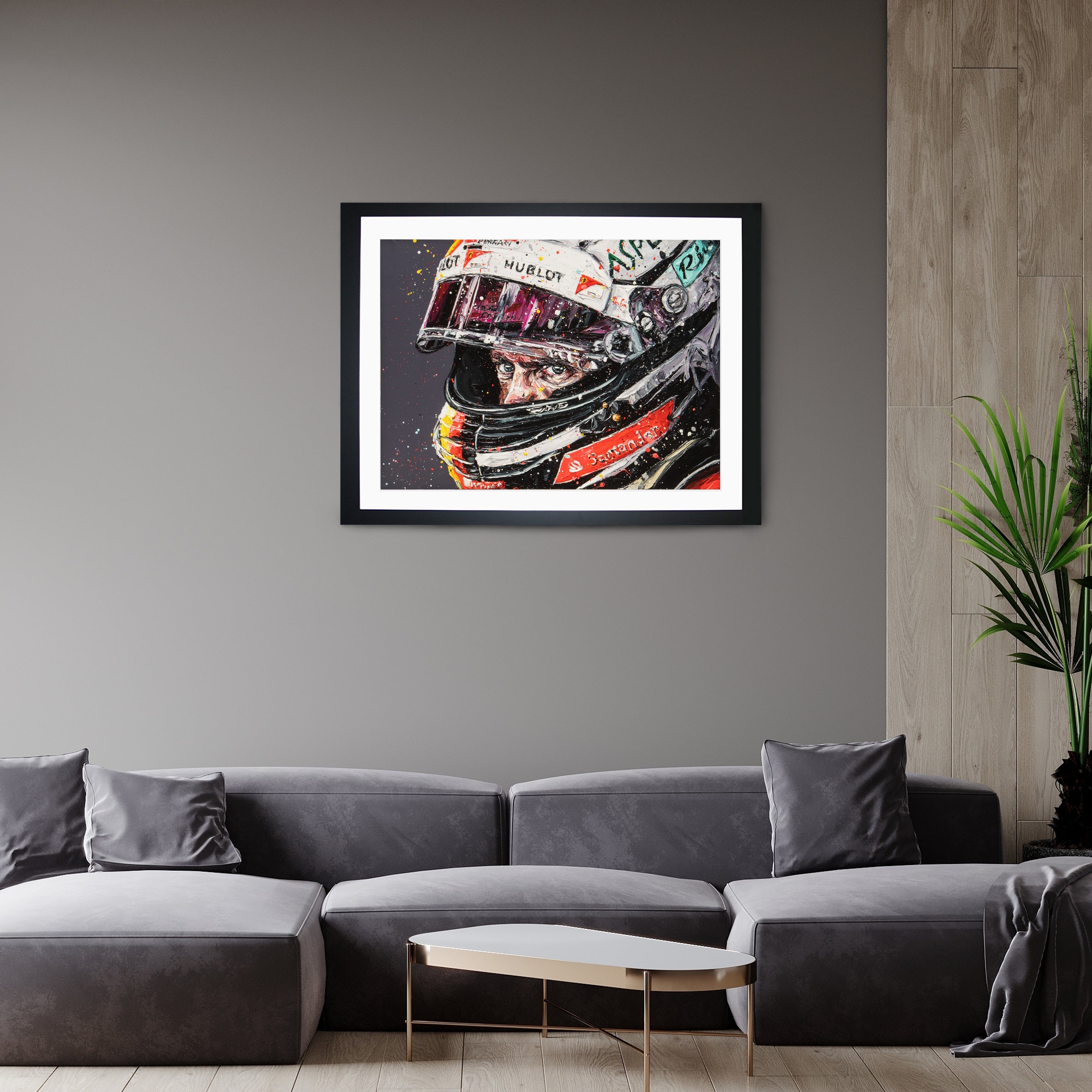 Sebastian Vettel 2018 'Helmet' Print - Paul Oz