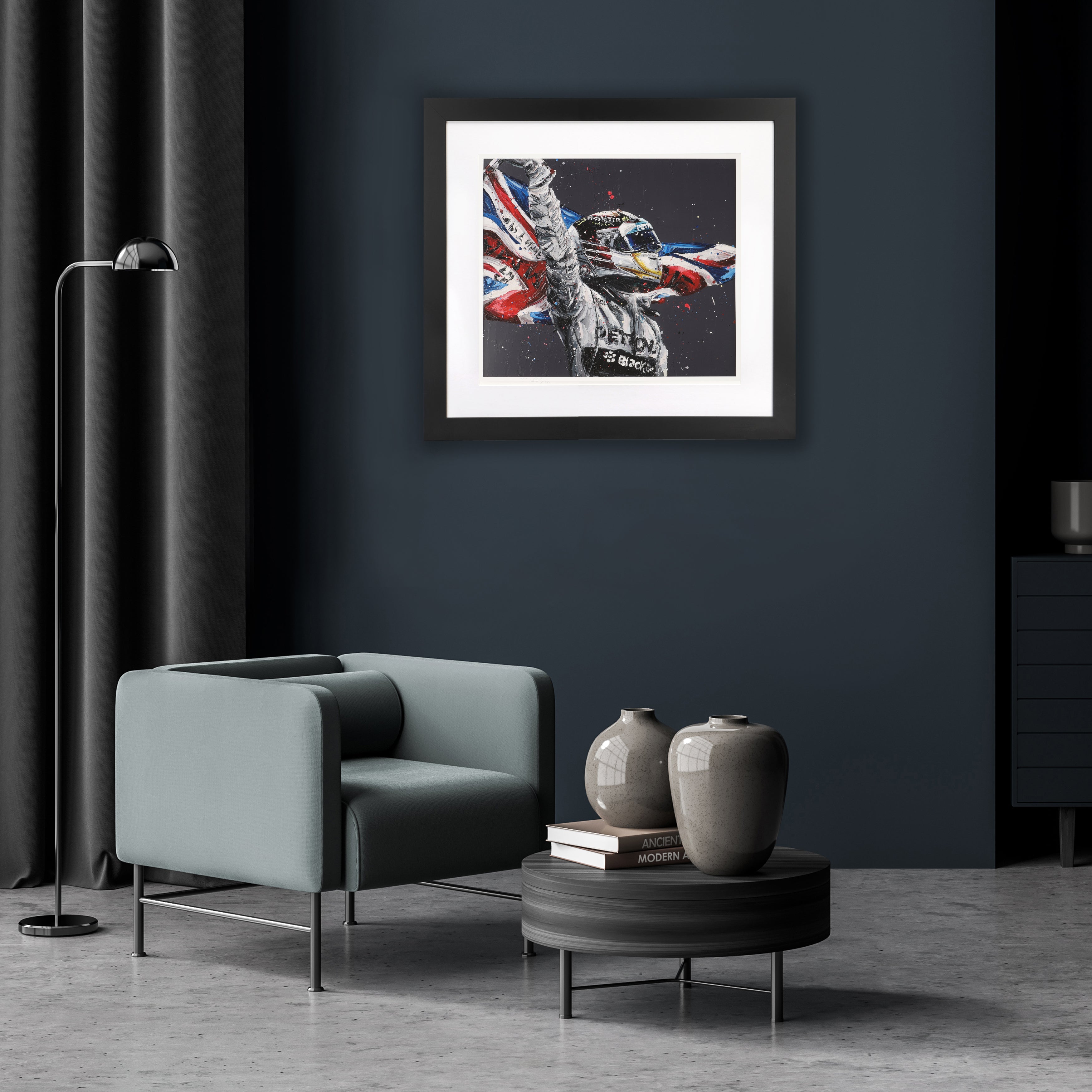 Lewis Hamilton 'British Flag' Print - Paul Oz