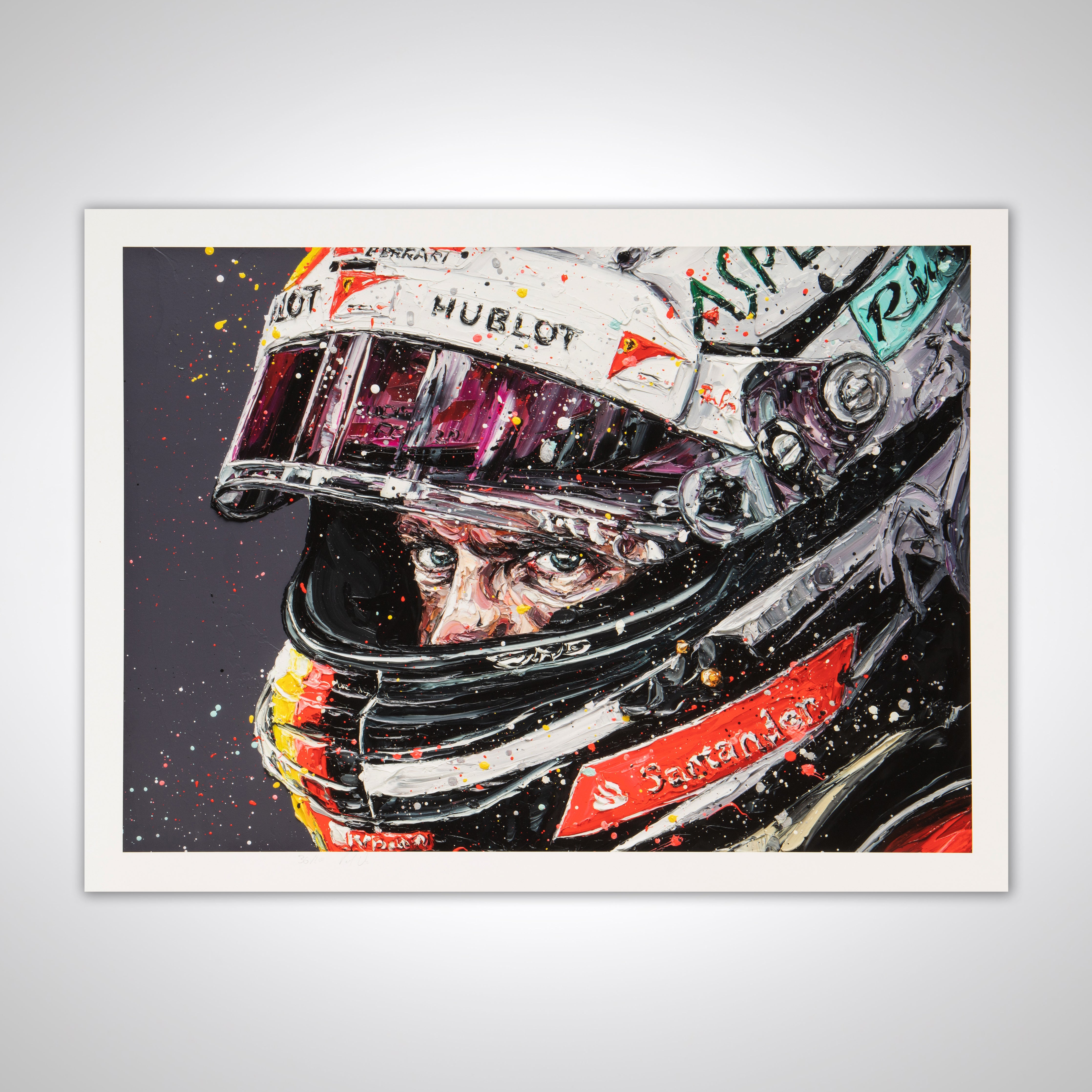 Sebastian Vettel 2018 'Helmet' Print - Paul Oz