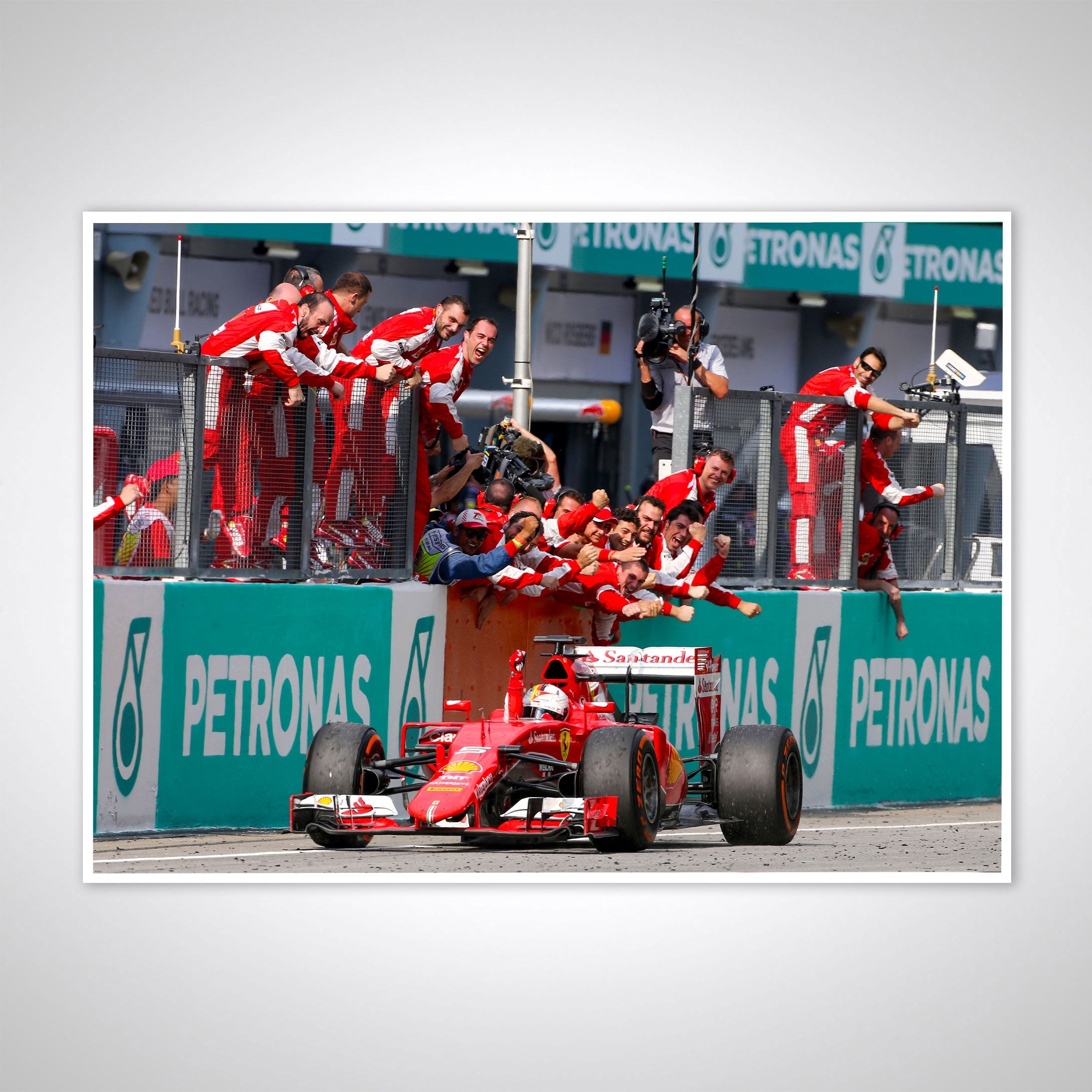 Sebastian Vettel 2015 'First Ferrari Win' Print - Malaysian GP