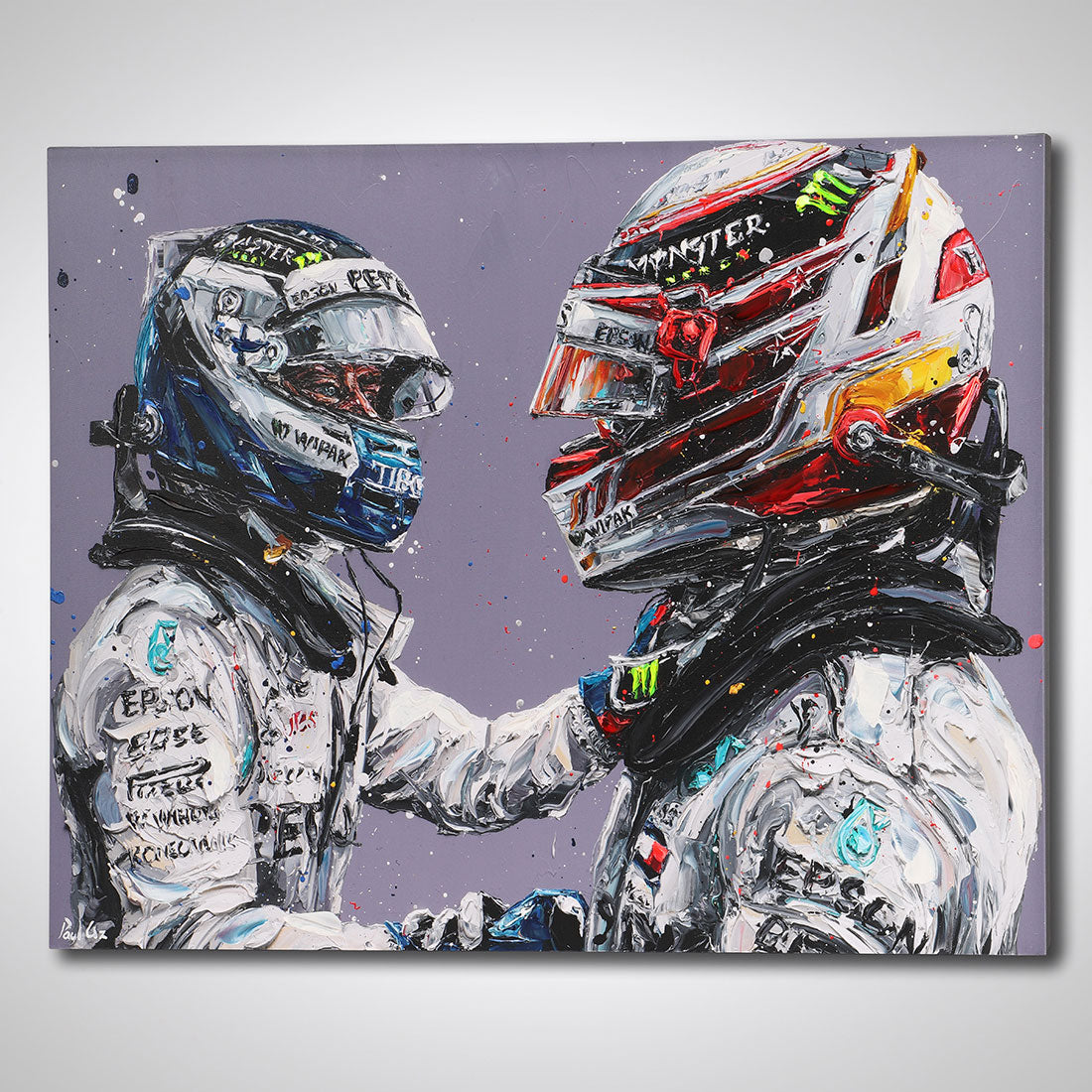 Lewis Hamilton & Valtteri Bottas 2018 Hungarian GP Print - Paul Oz