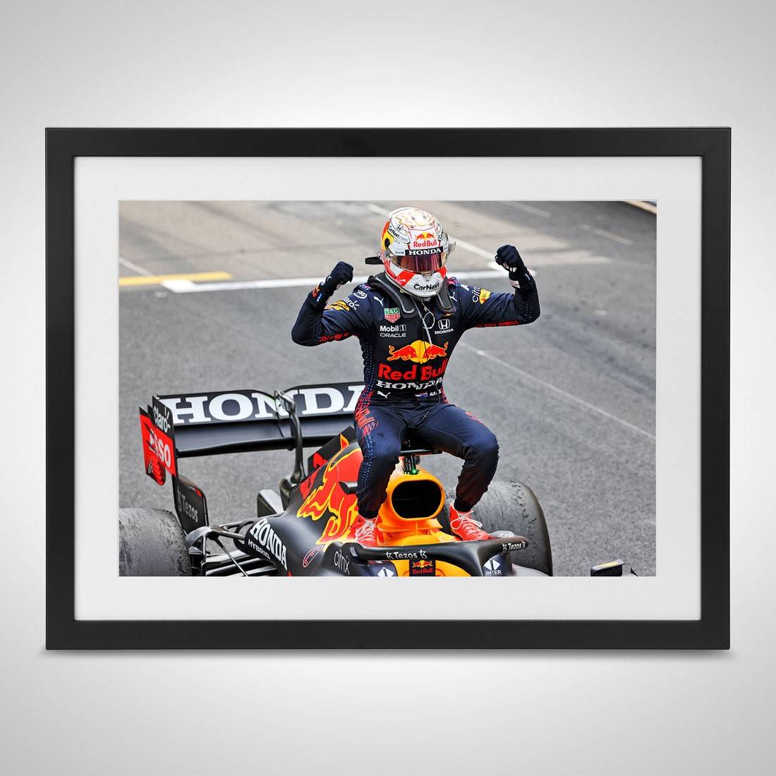 Max Verstappen 2021 'Celebrating' Print - Monaco GP